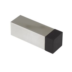 ZAS Square Cylinder Door Stop Without Rose (65mm Length – 20mm x 20mm Diameter), Satin Stainless Steel