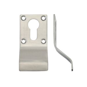 ZAS Cylinder Latch Pull Euro Profile (88mm x 43mm), Satin Stainless Steel