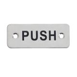 ZAS Radius PUSH Finger Plates (75mm x 30mm), Satin Stainless Steel