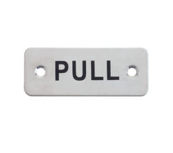 ZAS Radius PULL Finger Plates (75mm x 30mm), Satin Stainless Steel