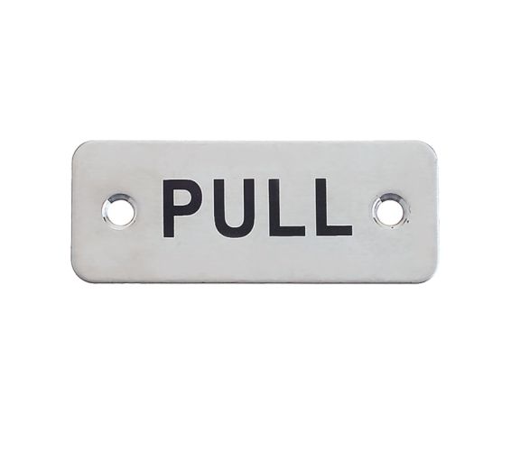 ZAS Radius PULL Finger Plates (75mm x 30mm), Satin Stainless Steel