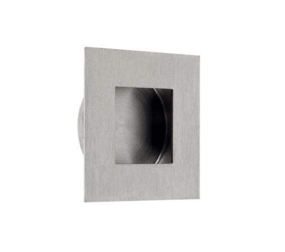 ZAS Square Flush Pull (Various Sizes), Satin Stainless Steel