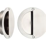 ZAS Half Moon Flush Pull (90mm Diameter), Satin Stainless Steel