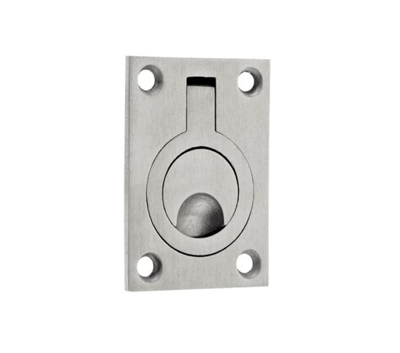 ZAS Flush Ring Pulls (44mm x 62mm OR 38mm x 48mm), Satin Stainless Steel