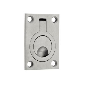 ZAS Flush Ring Pulls (44mm x 62mm OR 38mm x 48mm), Satin Stainless Steel