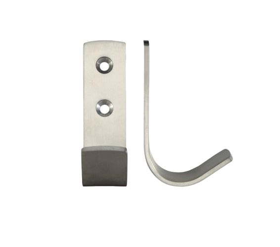 ZAS Single Coat Hook, Satin Stainless Steel