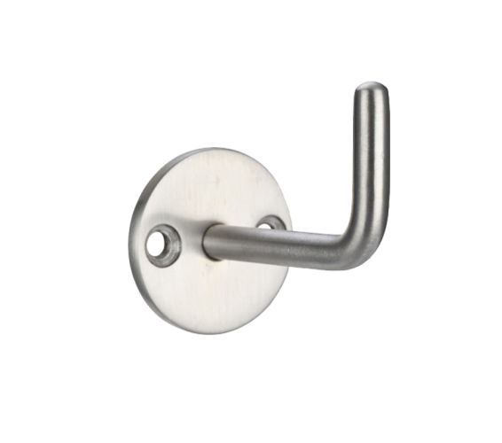 ZAS Circular Single Robe Hook, Satin Stainless Steel