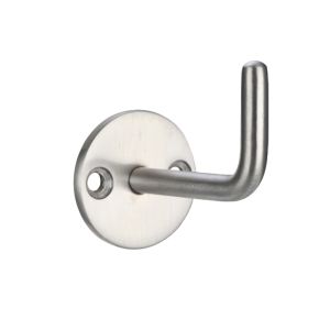 ZAS Circular Single Robe Hook, Satin Stainless Steel