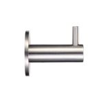 ZAS Circular Wall Mounted Hook With Rose, Satin Stainless Steel