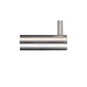 ZAS Circular Wall Mounted Hook Without Rose, Satin Stainless Steel