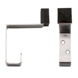 ZAS Hat & Coat Hook With Rubber Buffer, Satin Stainless Steel