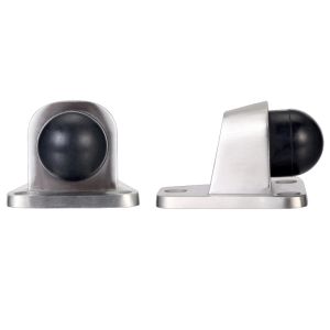 ZAS Heavy Duty Floor Mounted Door Stop, Satin Stainless Steel