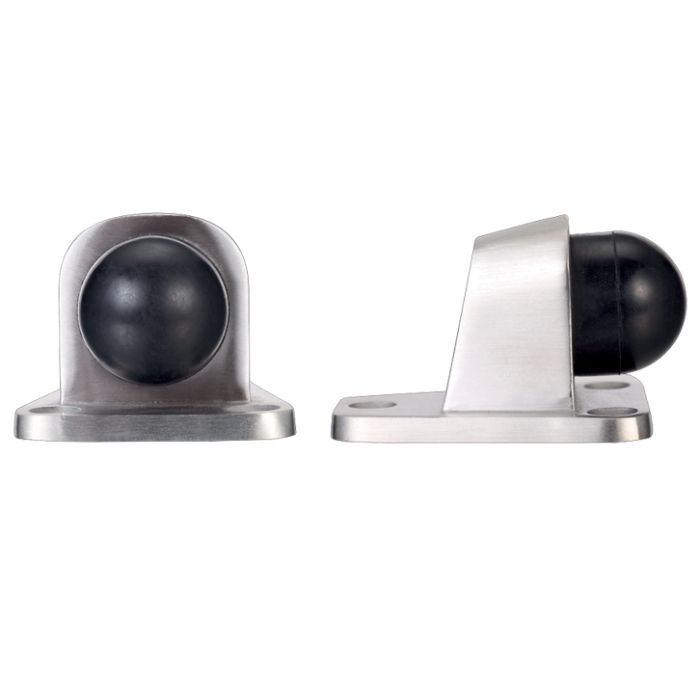 ZAS Heavy Duty Floor Mounted Door Stop, Satin Stainless Steel