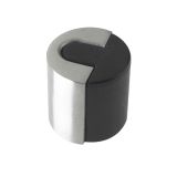 ZAS Floor Mounted Round Door Stop, Satin Stainless Steel