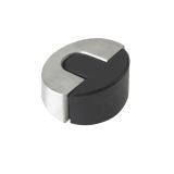 ZAS Floor Mounted Sloped Door Stop, Satin Stainless Steel