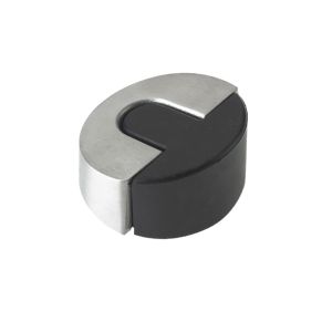 ZAS Floor Mounted Sloped Door Stop, Satin Stainless Steel