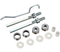 Back To Back Fixing Pack For 19mm Pull Handles, Satin Aluminium