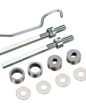 Back To Back Fixing Pack For 19mm Pull Handles, Satin Aluminium