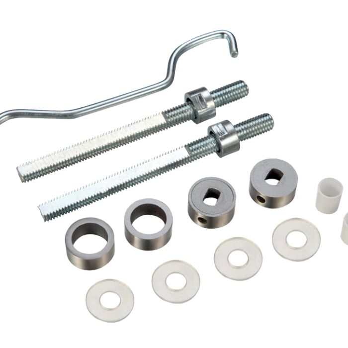 Back To Back Fixing Pack For 22mm Pull Handles, Satin Aluminium