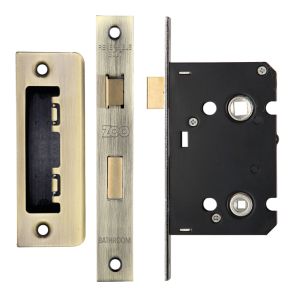 Contract Bathroom Lock (64mm OR 76mm), Florentine Bronze