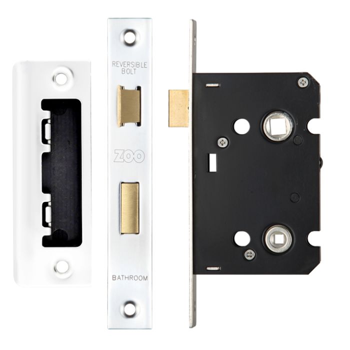 Contract Bathroom Lock – Polished Stainless Steel