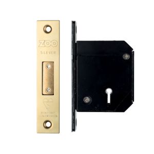 British Standard 5 Lever Chubb Retro-Fit Dead Lock (67mm OR 80mm), PVD Stainless Brass