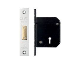 British Standard 5 Lever Chubb Retro-Fit Dead Lock (67mm OR 80mm), Satin Stainless Steel