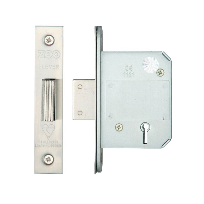 British Standard 5 Lever Dead Lock (64mm OR 76mm), Satin Stainless Steel