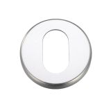 Zoo Hardware Contract Aluminium Oval Profile Escutcheon - Satin Aluminium