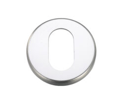 Zoo Hardware Contract Aluminium Oval Profile Escutcheon - Satin Aluminium