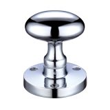 Contract Oval Mortice Door Knobs, Polished Chrome (sold in pairs)