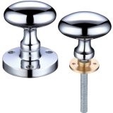 Contract Oval Rim Door Knobs, Polished Chrome (sold in pairs)
