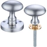 Contract Oval Rim Door Knobs, Satin Chrome (sold in pairs)