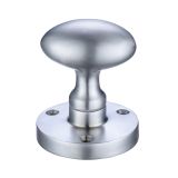 Contract Oval Mortice Door Knobs, Satin Chrome (sold in pairs)