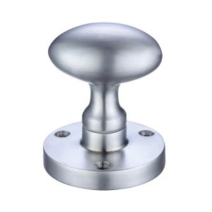 Contract Oval Mortice Door Knobs, Satin Chrome (sold in pairs)