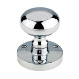 Contract Mushroom Mortice Door Knobs, Polished Chrome (sold in pairs)