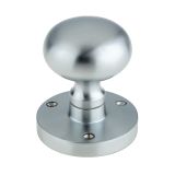 Contract Mushroom Mortice Door Knobs, Satin Chrome (sold in pairs)