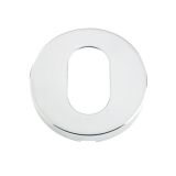 ZCS Architectural Oval Profile Escutcheon, Polished Stainless Steel