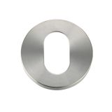 ZCS Architectural Oval Profile Escutcheon, Satin Stainless Steel