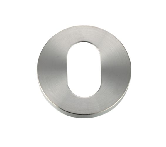 ZCS Architectural Oval Profile Escutcheon, Satin Stainless Steel