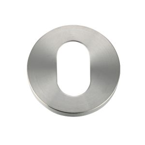 ZCS Architectural Oval Profile Escutcheon, Satin Stainless Steel