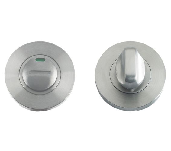 ZCS Architectural Bathroom Turn & Release With Indicator, Satin Stainless Steel