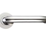 ZCS Architectural RTD Lever On Round Rose, Polished Stainless Steel (sold in pairs)