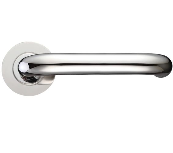 ZCS Architectural RTD Lever On Round Rose, Polished Stainless Steel (sold in pairs)
