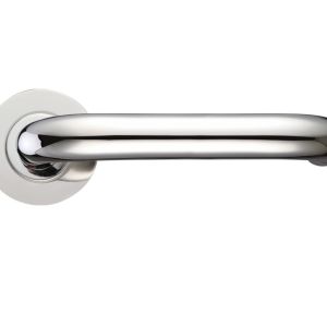 ZCS Architectural RTD Lever On Round Rose, Polished Stainless Steel (sold in pairs)