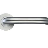 ZCS Architectural RTD Lever On Round Rose, Satin Stainless Steel (sold in pairs)