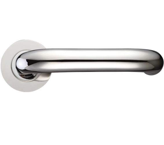 ZCS Architectural RTD Lever On Round Rose, Polished Stainless Steel (sold in pairs)