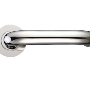 ZCS Architectural RTD Lever On Round Rose, Polished Stainless Steel (sold in pairs)
