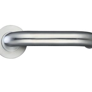 ZCS Architectural RTD Lever On Round Rose, Satin Stainless Steel (sold in pairs)