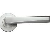 ZCS Architectural Designer Lever On Round Rose, Satin Stainless Steel (sold in pairs)